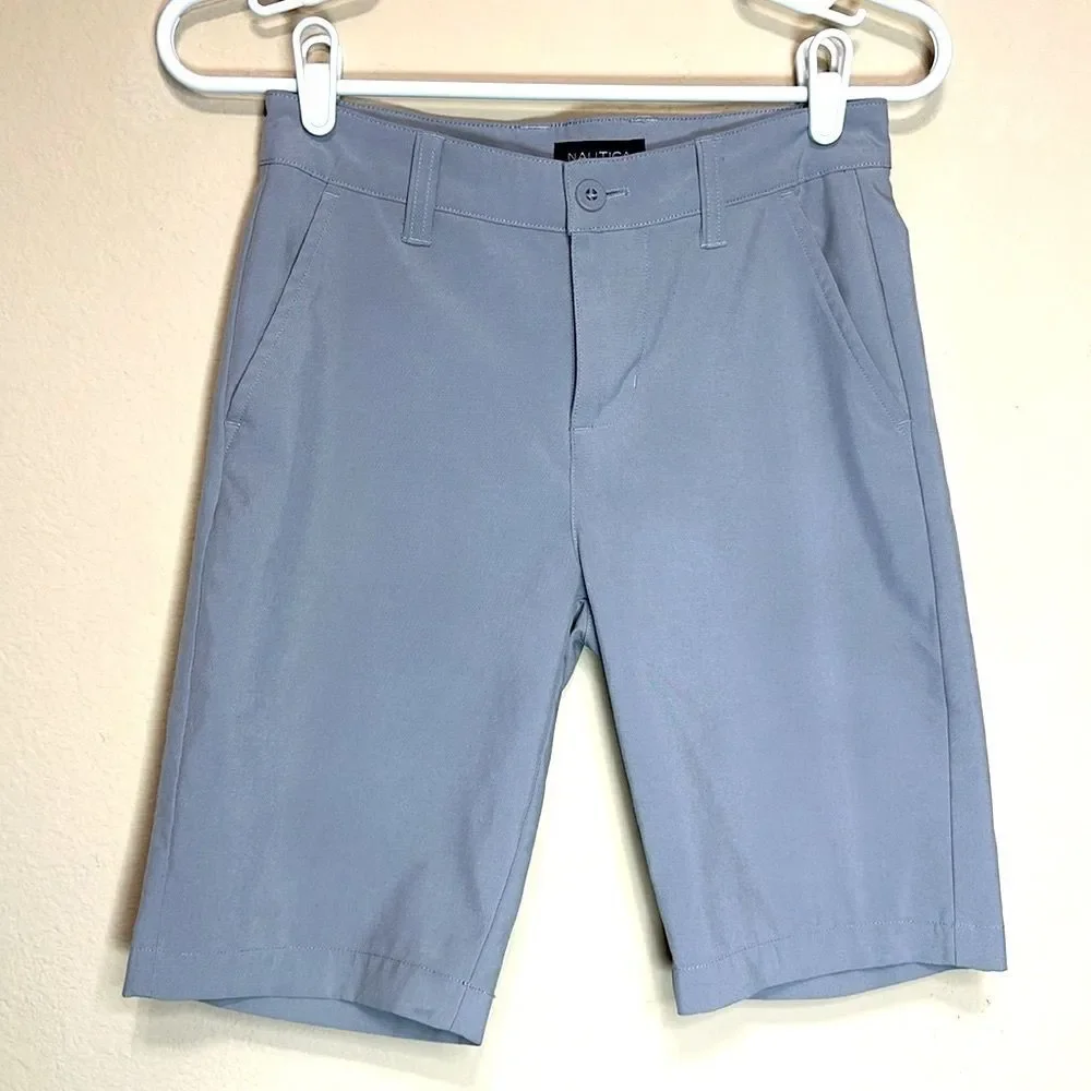 Nautica Boys Performance Bermuda Shorts Gray Size 12 Coastal Golf Resort